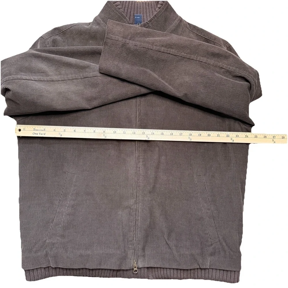 J. Crew Brown Corduroy Bomber Jacket-Coat Lining‎ 100% Cotton SZ L Sleeve Lining